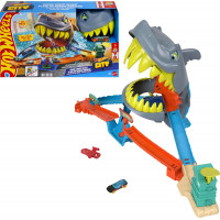 Трек Хот Вилс Пляжная Атака Акулы Hot Wheels City Shark Chomp Beach Mattel JHL96