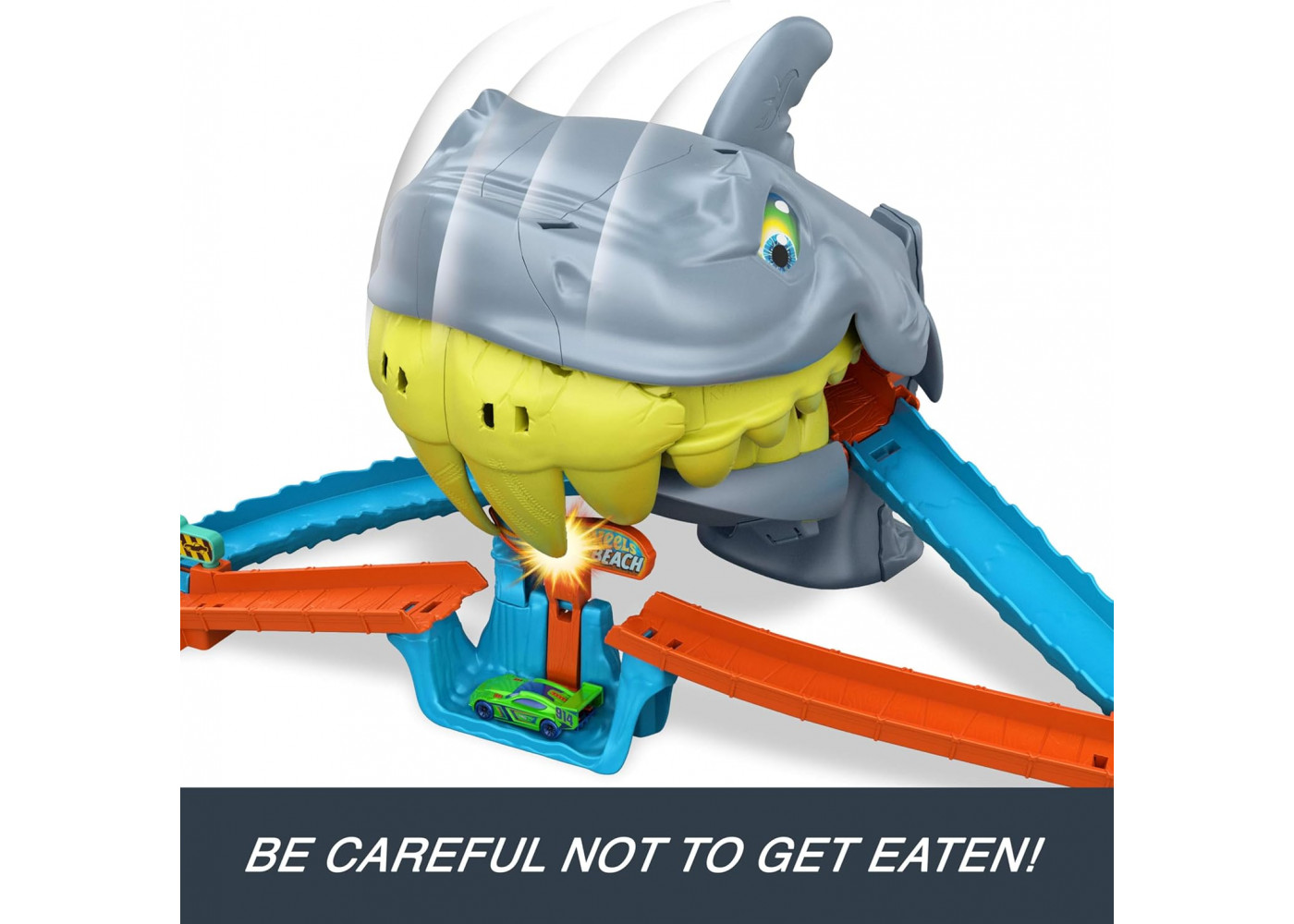 Трек Хот Вилс Пляжная Атака Акулы Hot Wheels City Shark Chomp Beach Mattel JHL96