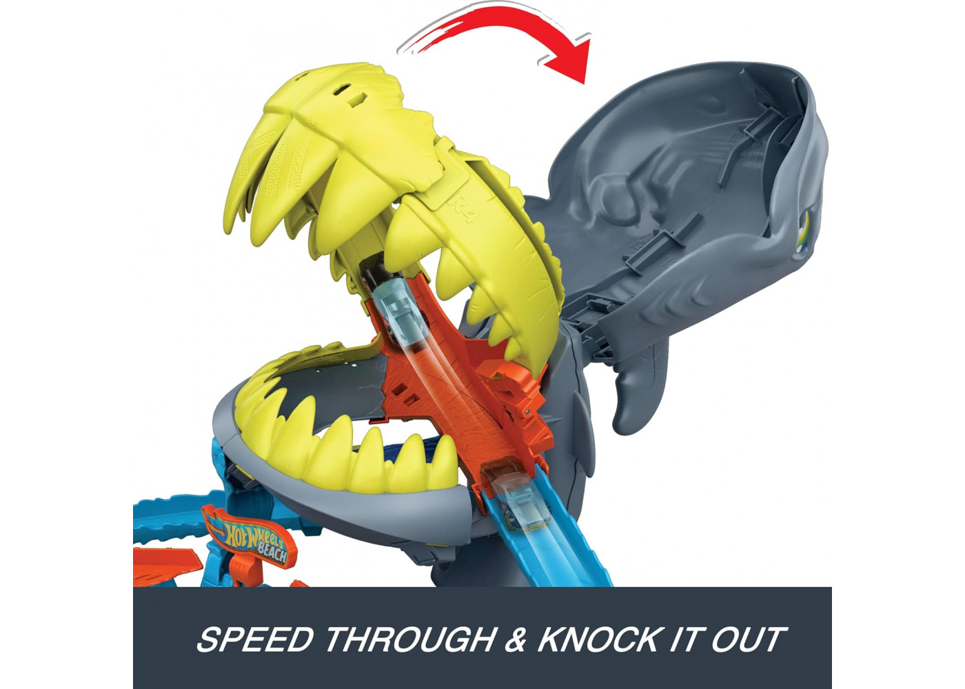 Трек Хот Вилс Пляжная Атака Акулы Hot Wheels City Shark Chomp Beach Mattel JHL96