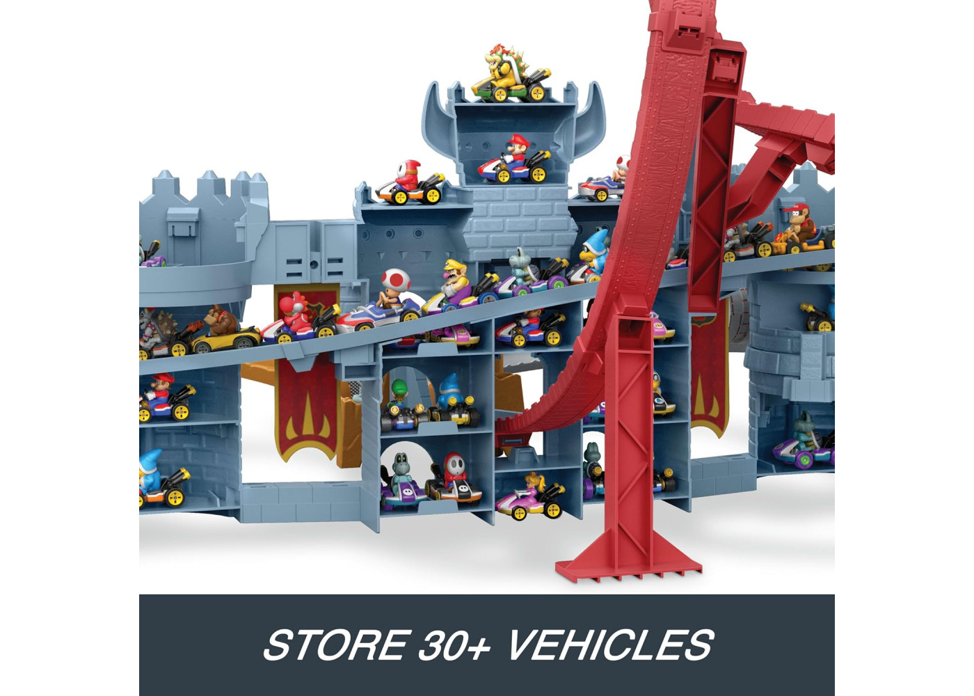 Трек Хот Вилс Марио Карт Замок Боузера с Камека 1:64 Hot Wheels City Mario Kart Bowsers Castle Mattel JHD24