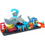 Трек Хот Вілс Зміни Колір Акула Hot Wheels City Color Changing Ultra Shark Car Wash Mattel HTN82