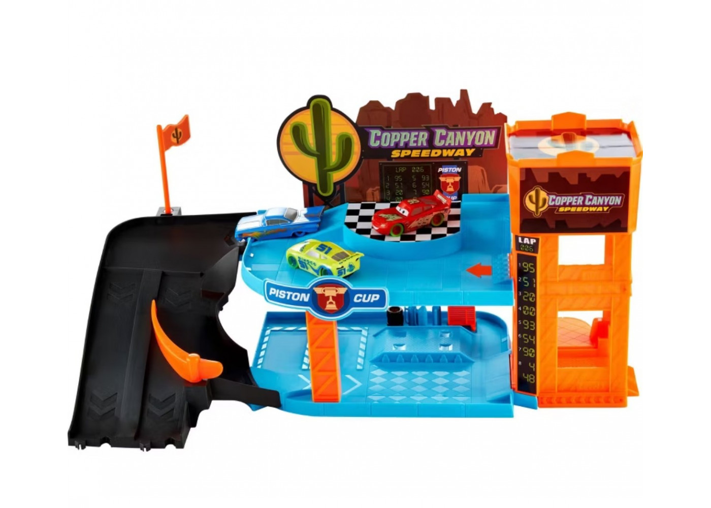 Трек Тачки Светящийся Гараж в Медном Каньоне Disney Pixar Cars Glow Racers Copper Canyon Garage Mattel HPX75