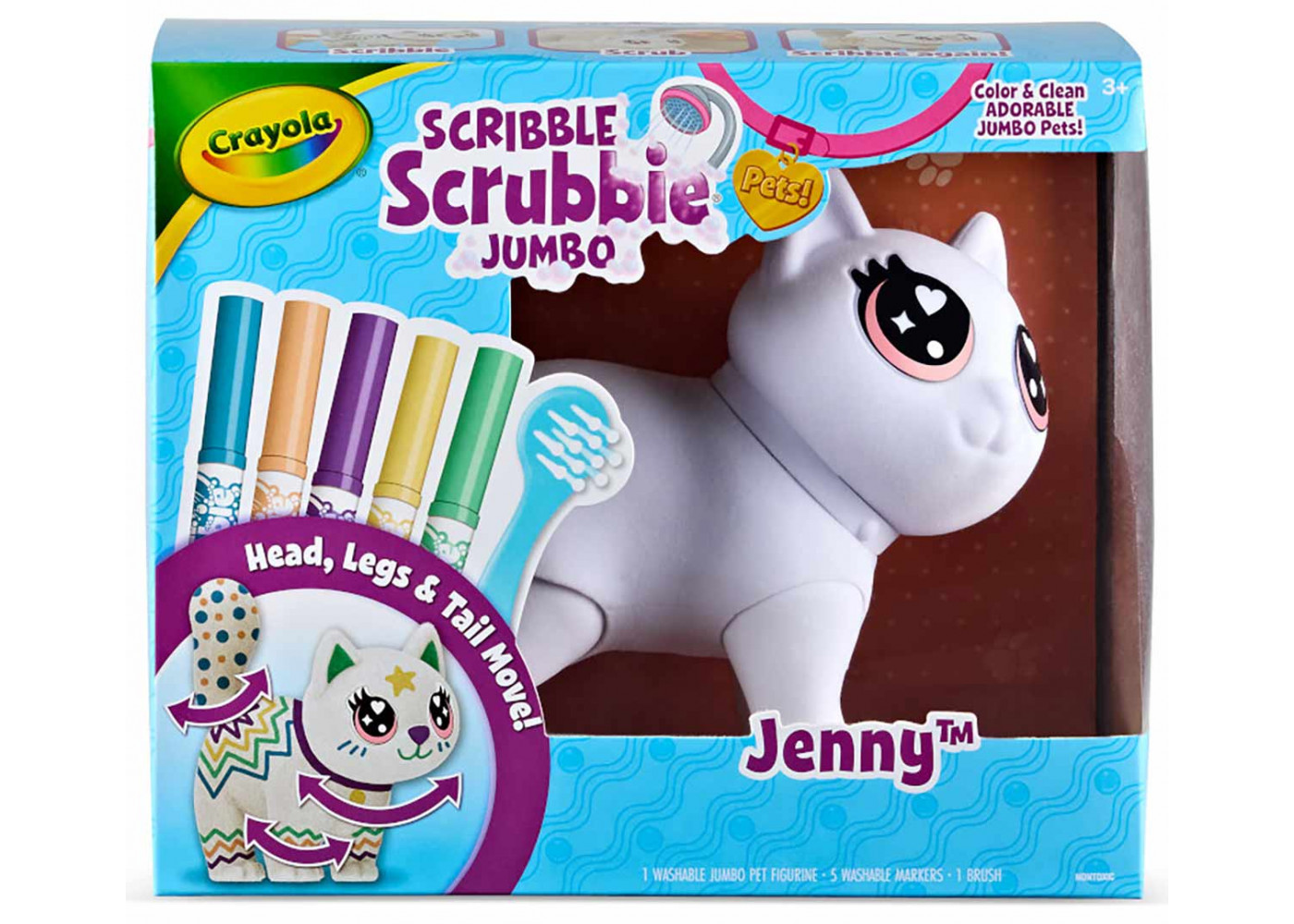 Набір для Творчості Котик Дженні з Маркерами Scribble Scrubbie Jumbo Cat Jenny Crayola 747703