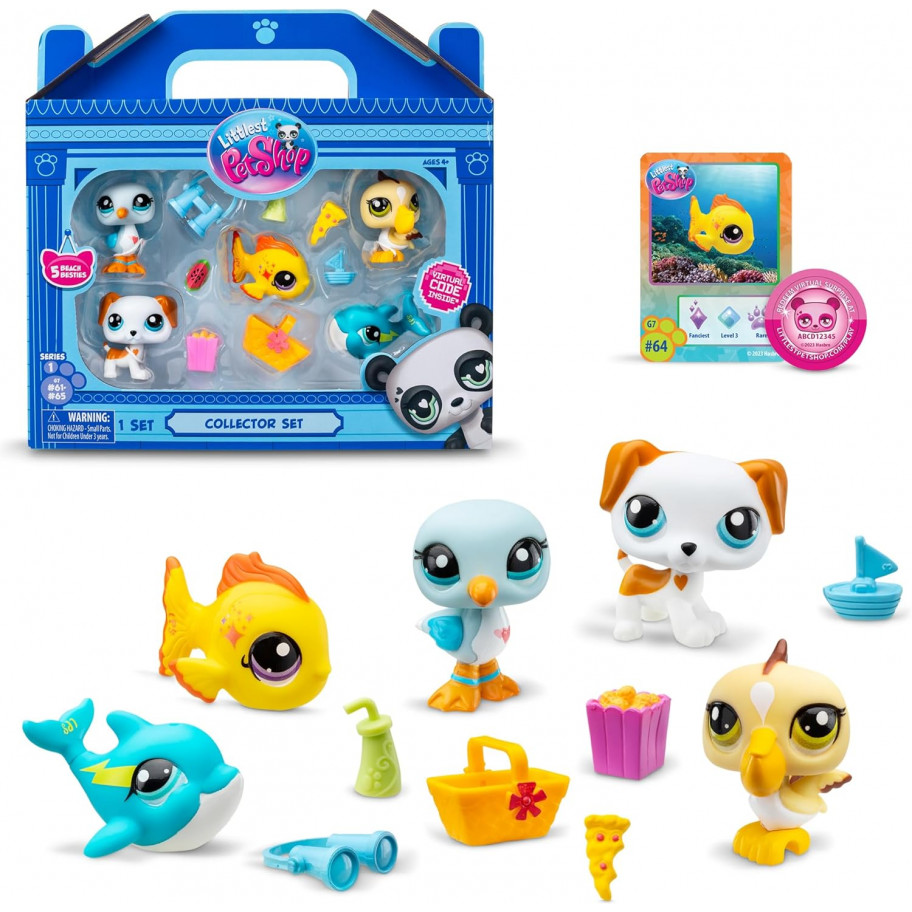 Ігровий Набір Фігурки Домашніх Вихованців Littlest Pet Shop Beach Besties Collector Set Hasbro L00517