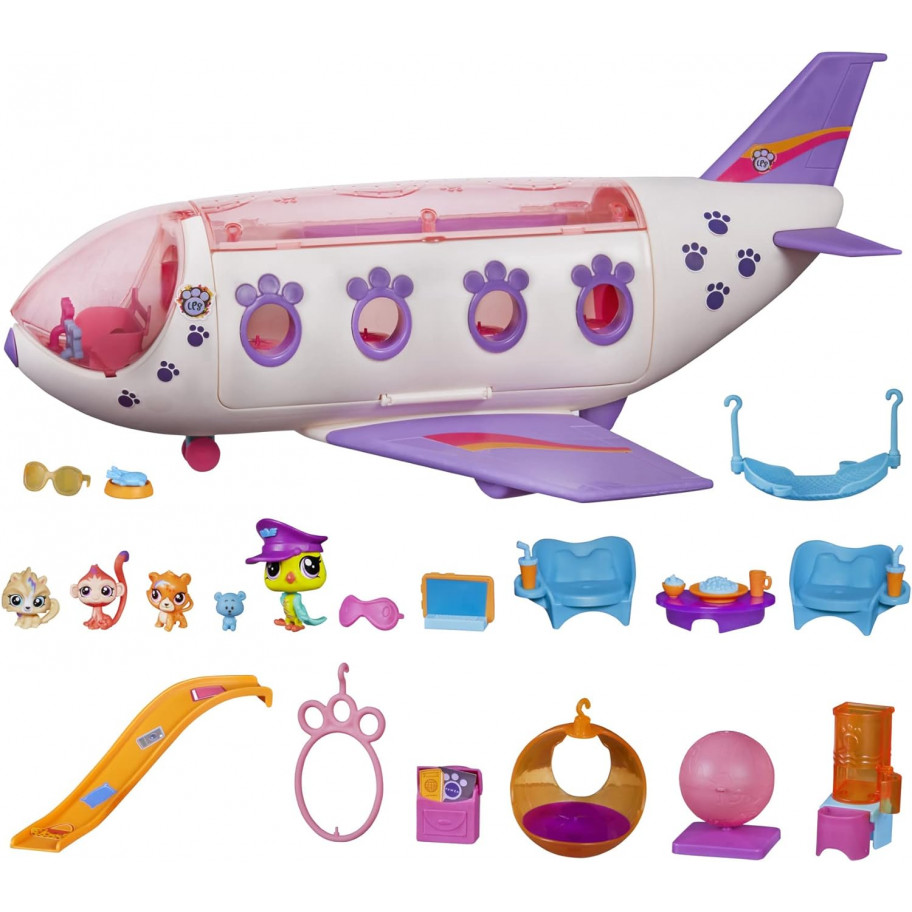 Ігровий Набір Літак для Домашніх Вихованців Littlest Pet Shop Pet Jet Playset Hasbro B1242