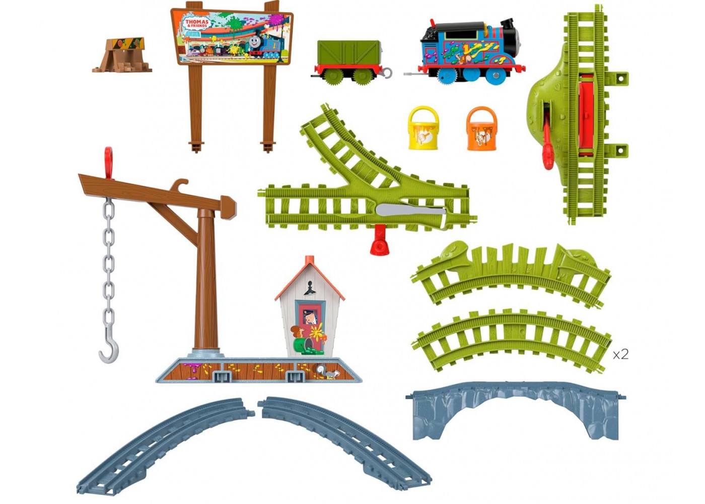 Залізниця Кольорова Пригода Томас і Друзі Thomas and Friends Paint Delivery Fisher-Price HTN34