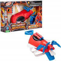 Бластер Нерф Перчатка Человек Паук Marvel Mech Strike Mechasaurs Spider-Man Arachno Blaster Hasbro F6677