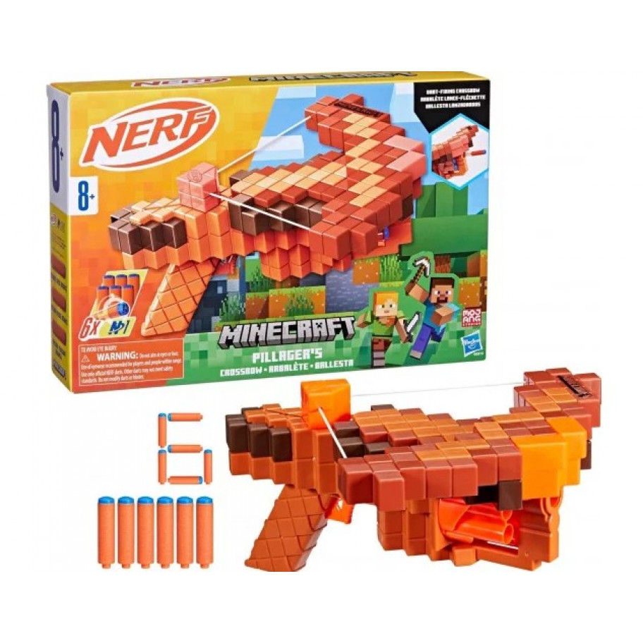Арбалет Розбійника Майнкрафт (Уцінка) Minecraft Nerf Pillager's Crossbow Dart Blaster Hasbro BG0315