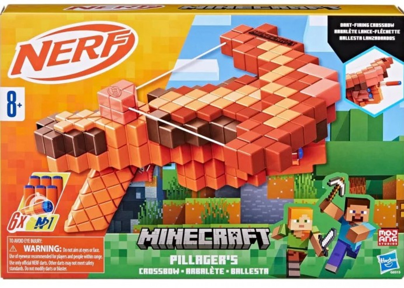 Арбалет Розбійника Майнкрафт (Уцінка) Minecraft Nerf Pillager's Crossbow Dart Blaster Hasbro BG0315