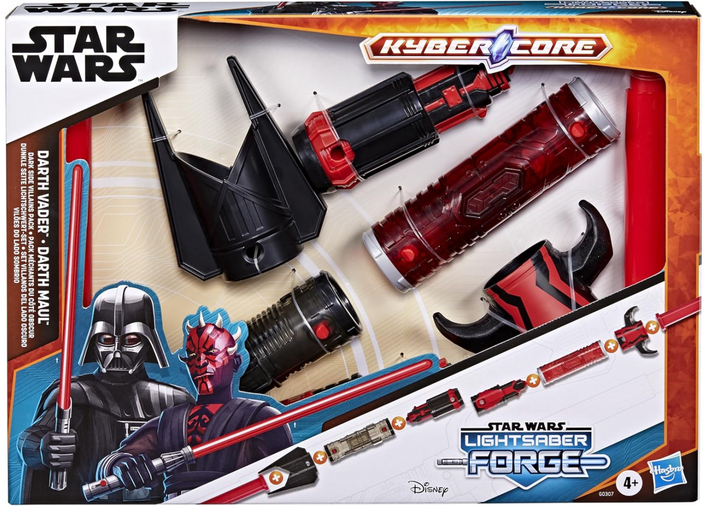 Световые Мечи 2 шт Дарт Вейдера и Дарт Мола Star Wars Lightsaber Forge Darth Vader and Darth Maul Hasbro G0307