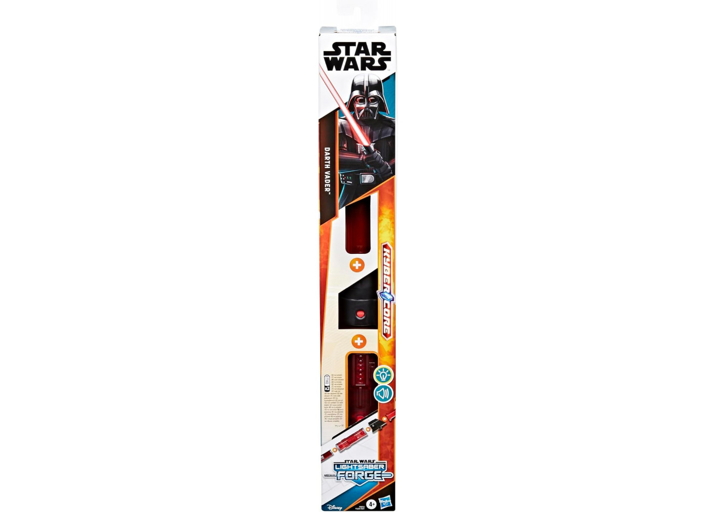 Световой Меч Дарт Вейдер звуки свет Star Wars Lightsaber Forge Kyber Core Darth Vader Hasbro F9971