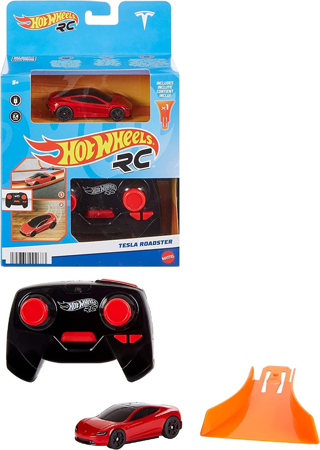 Купить Машинка Хот Вилс Тесла Родстер 1:64 на Пульте Управления для Трека Hot  Wheels Tesla Roadster Mattel HJP78 по цене 1 199 грн. от производителя