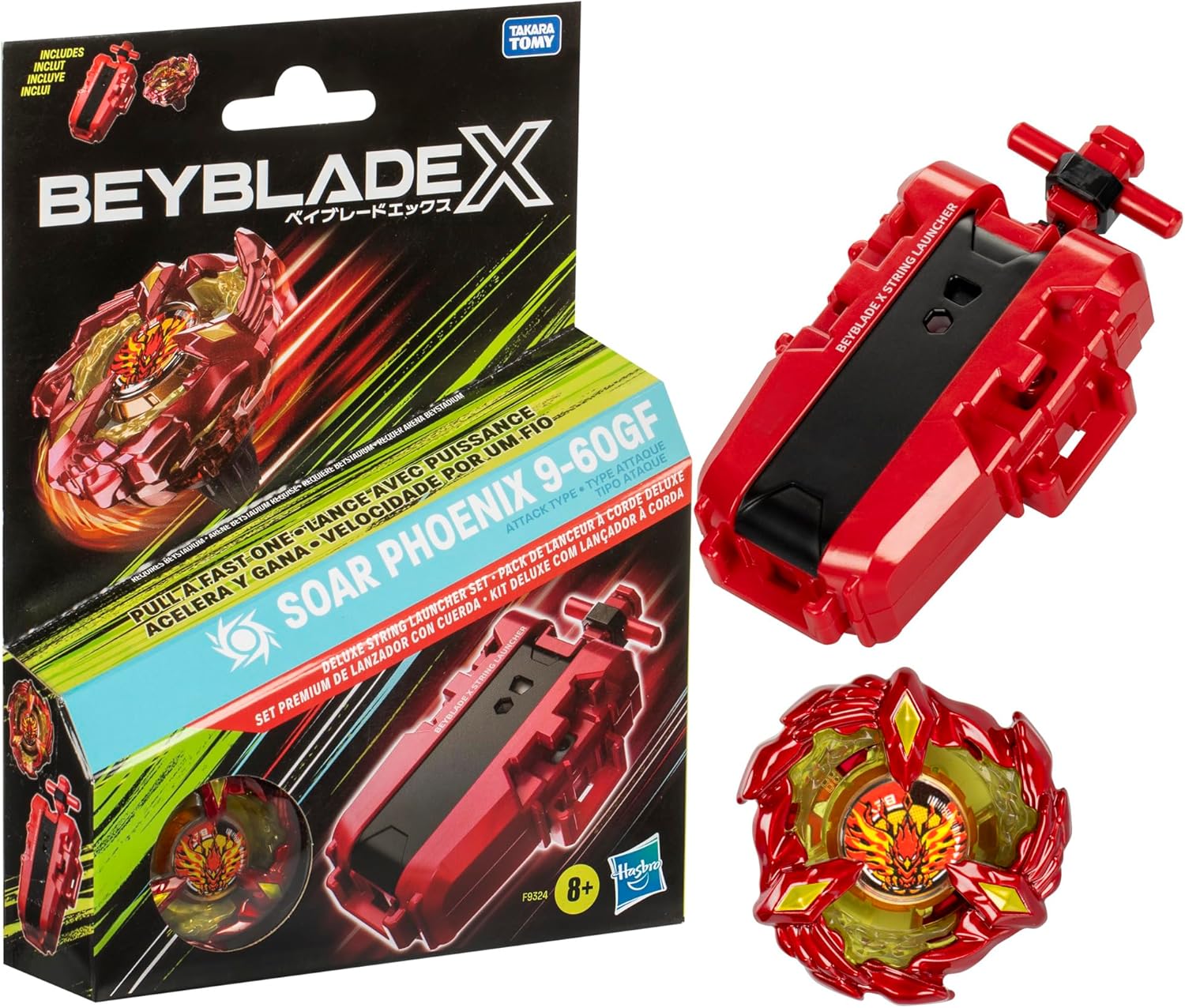 Купить Бейблейд Х Феникс 9 Beyblade X Soar Phoenix 9-60GF Hasbro