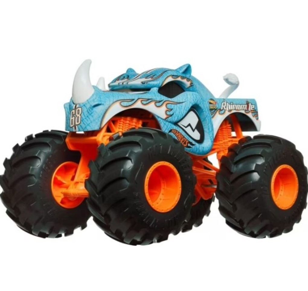 Купить Машинка Хот Вилс Монстр Трак 1:24 Риномит Monster Trucks