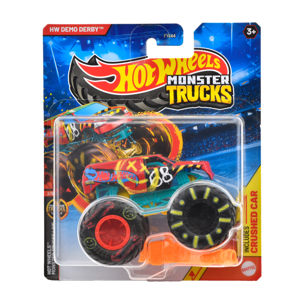 Купить Машинка Хот Вилс Монстр Трак Демо Дерби 1:64 Monster Trucks