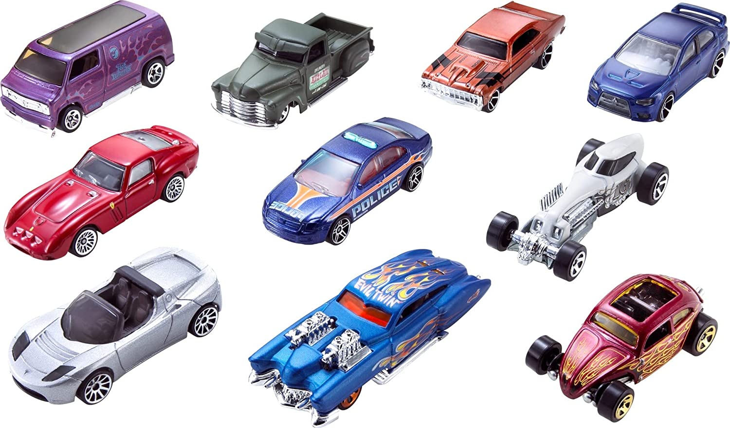 Купить Набор из 10 машинок Хот Вилс Hot Wheels Styles May Vary