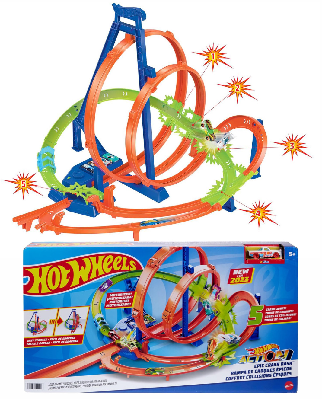 Купить Моторизованный Трек Хот Вилс Гигантская Петля Безумные